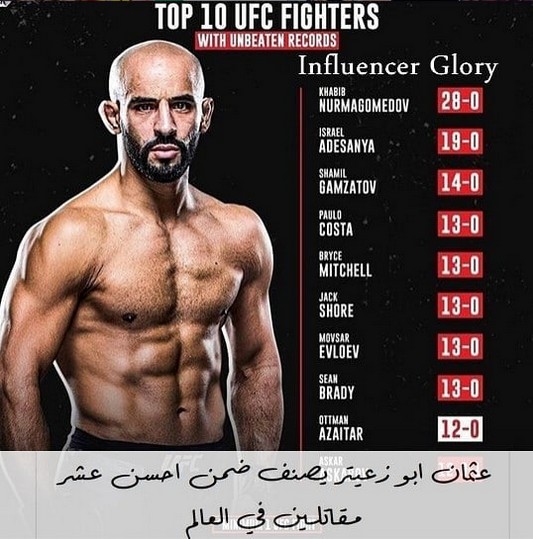 Othman Azaitar top 10 combattants